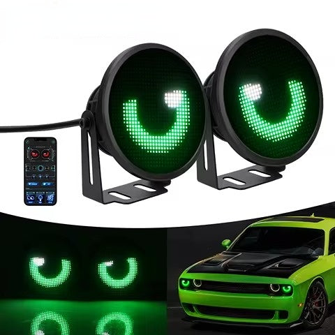 Zolture 2pcs LED Eye Fog Lamp Headlight Modified Accessories With APP Control - image 1
