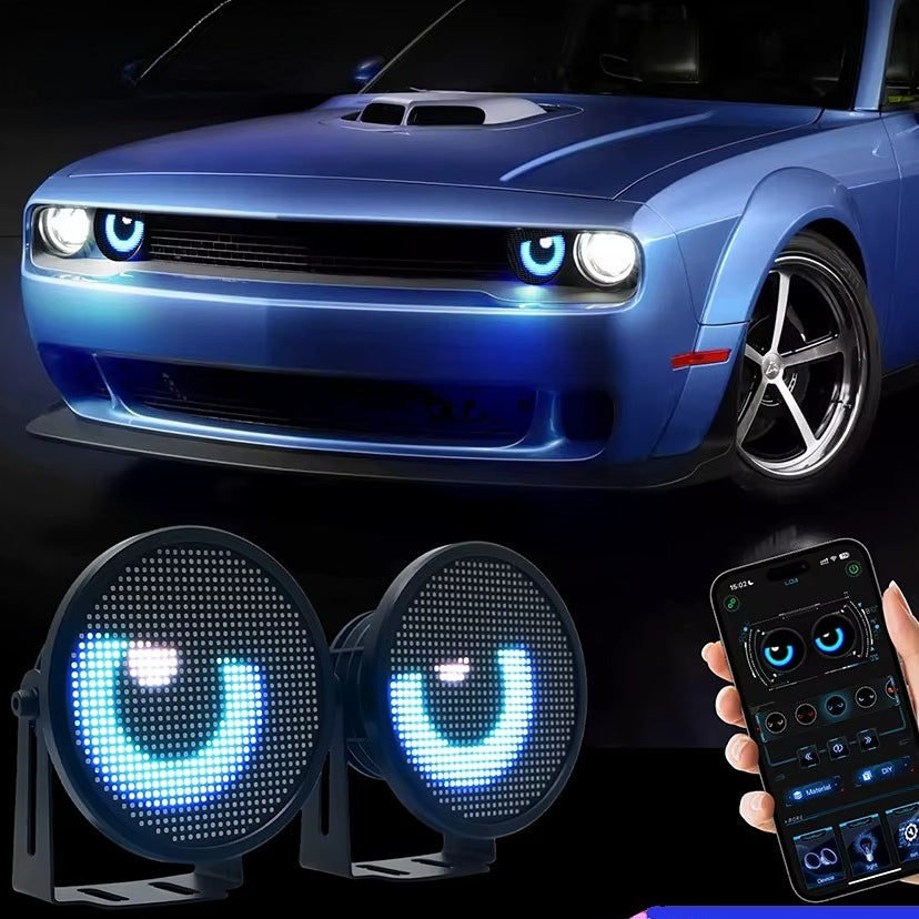 Zolture 2pcs LED Eye Fog Lamp Headlight Modified Accessories With APP Control - image 3