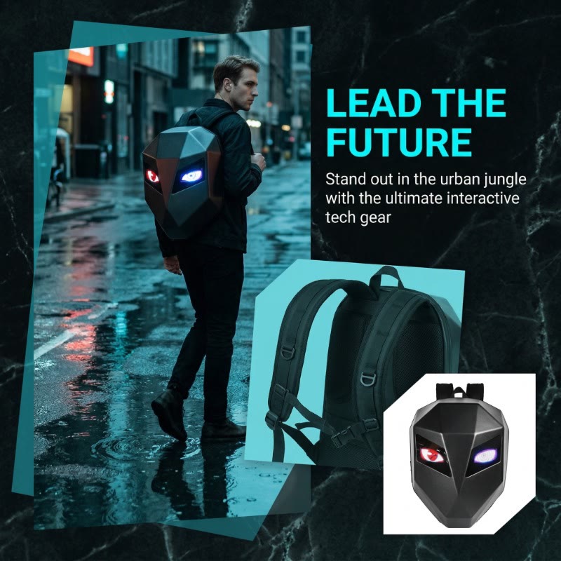 Zolture Stealth Matte Black Knight LED Backpack - image 14