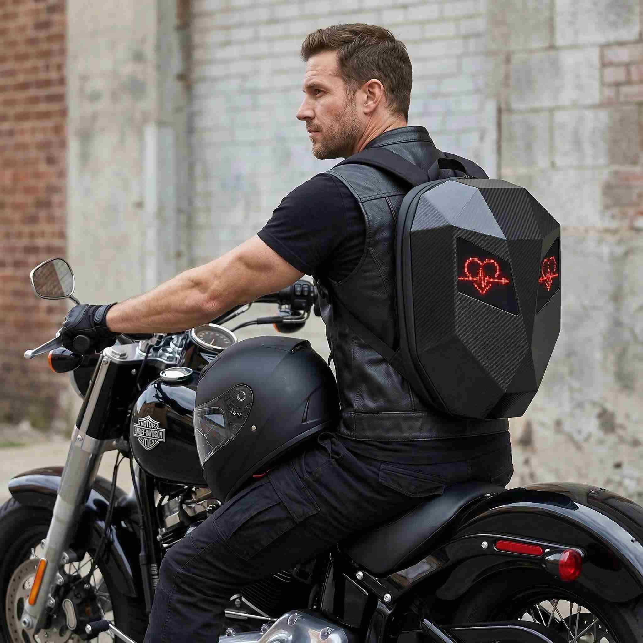 Zolture Carbon Fiber Texture Knight LED Backpack - image 1