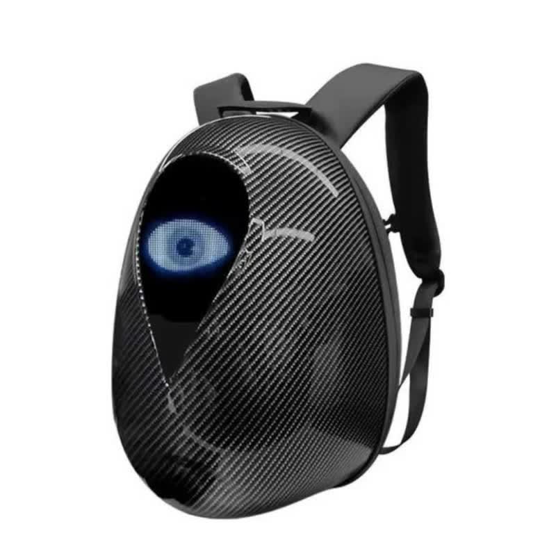 Zolture Ocean Heart Carbon Texture LED Backpack - image 4