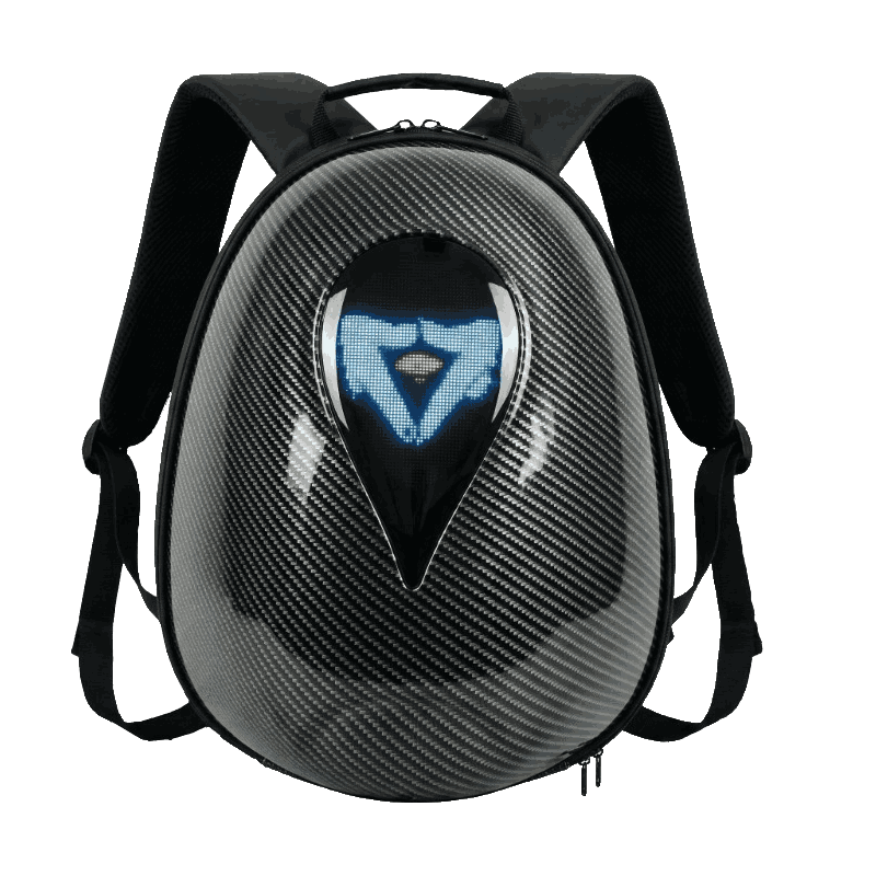 Zolture Ocean Heart Carbon Texture LED Backpack - image 0