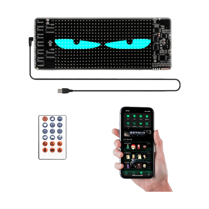 Zoltrue programmable rectangular led display for car 60*12cm - image 0