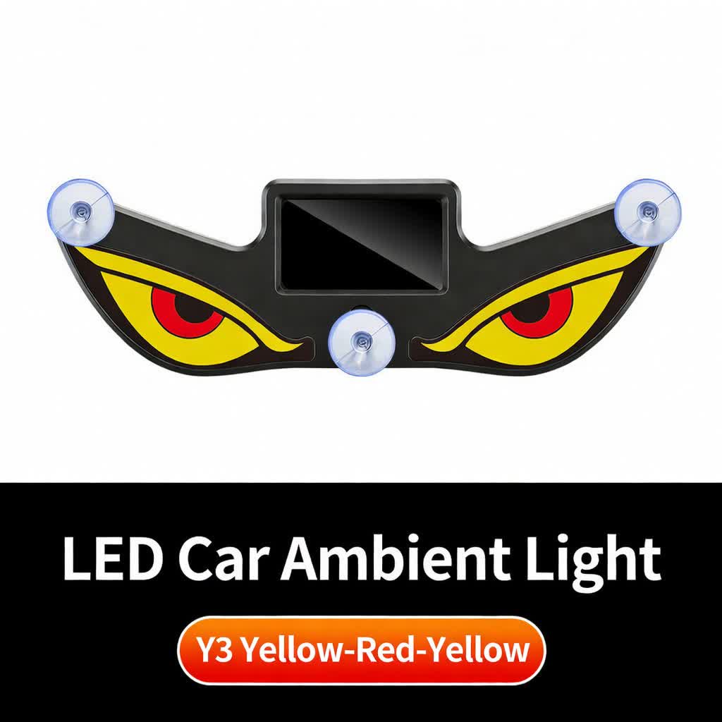 Zolture Solar-Powered 13.5 x 1.5 cm LED Display for Cars - Yellow-Red-Yellow - 3PC - image 9