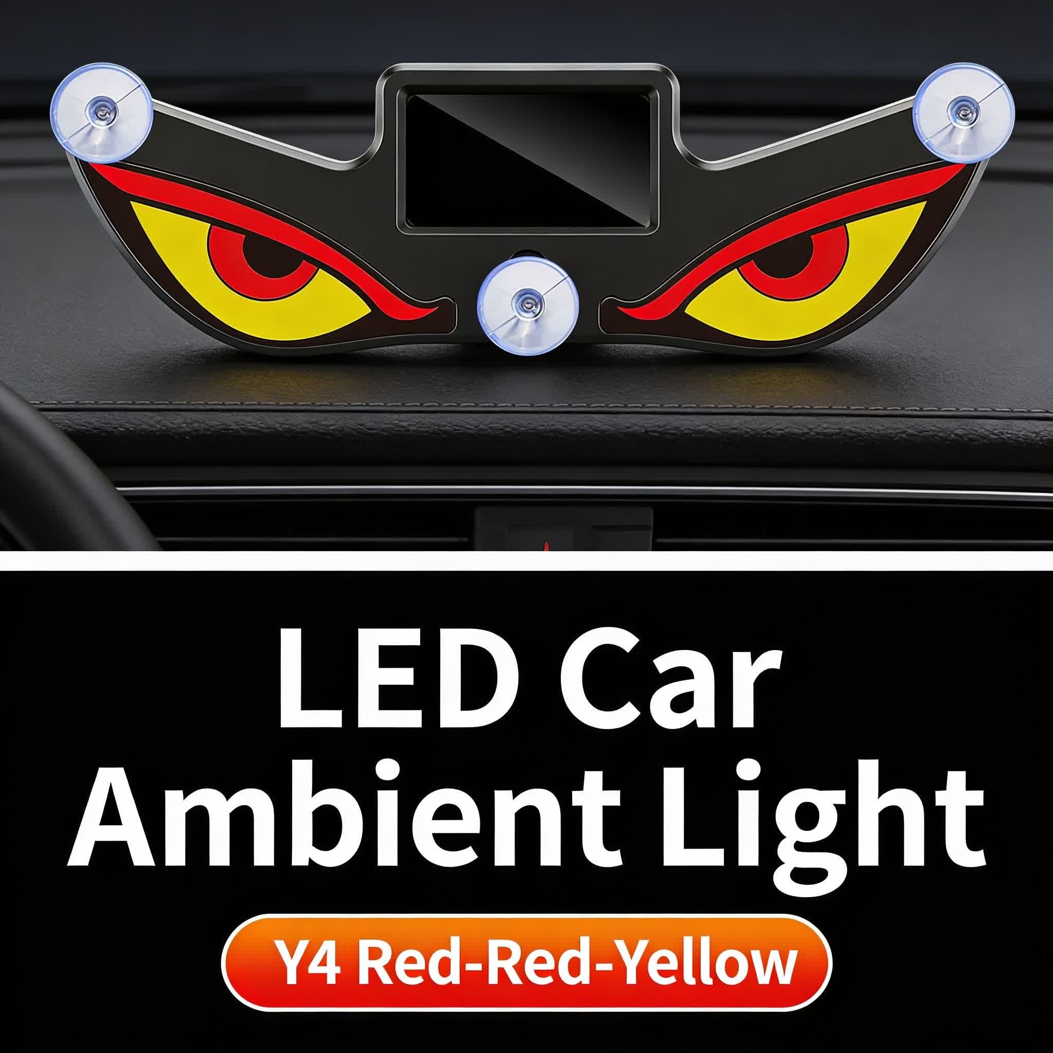 Zolture Solar-Powered 13.5 x 1.5 cm LED Display for Cars - Red-Red-Yellow - 3PC - image 3