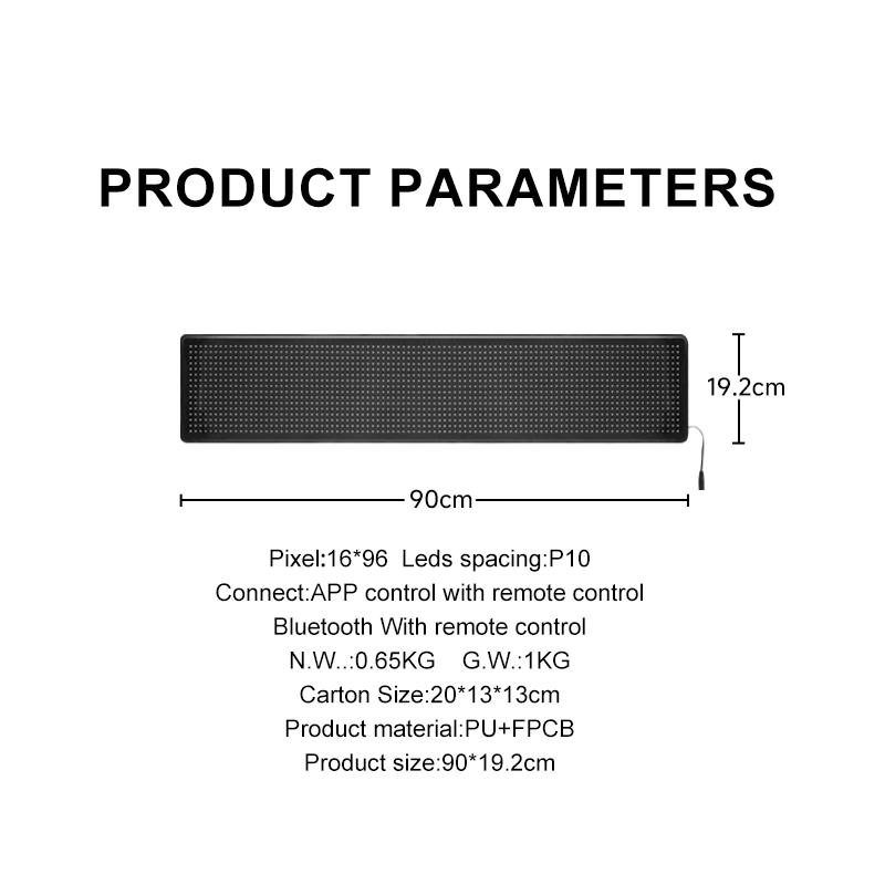 Zolture Programmable LED Car Display - 90x20*0.25cm - image 21