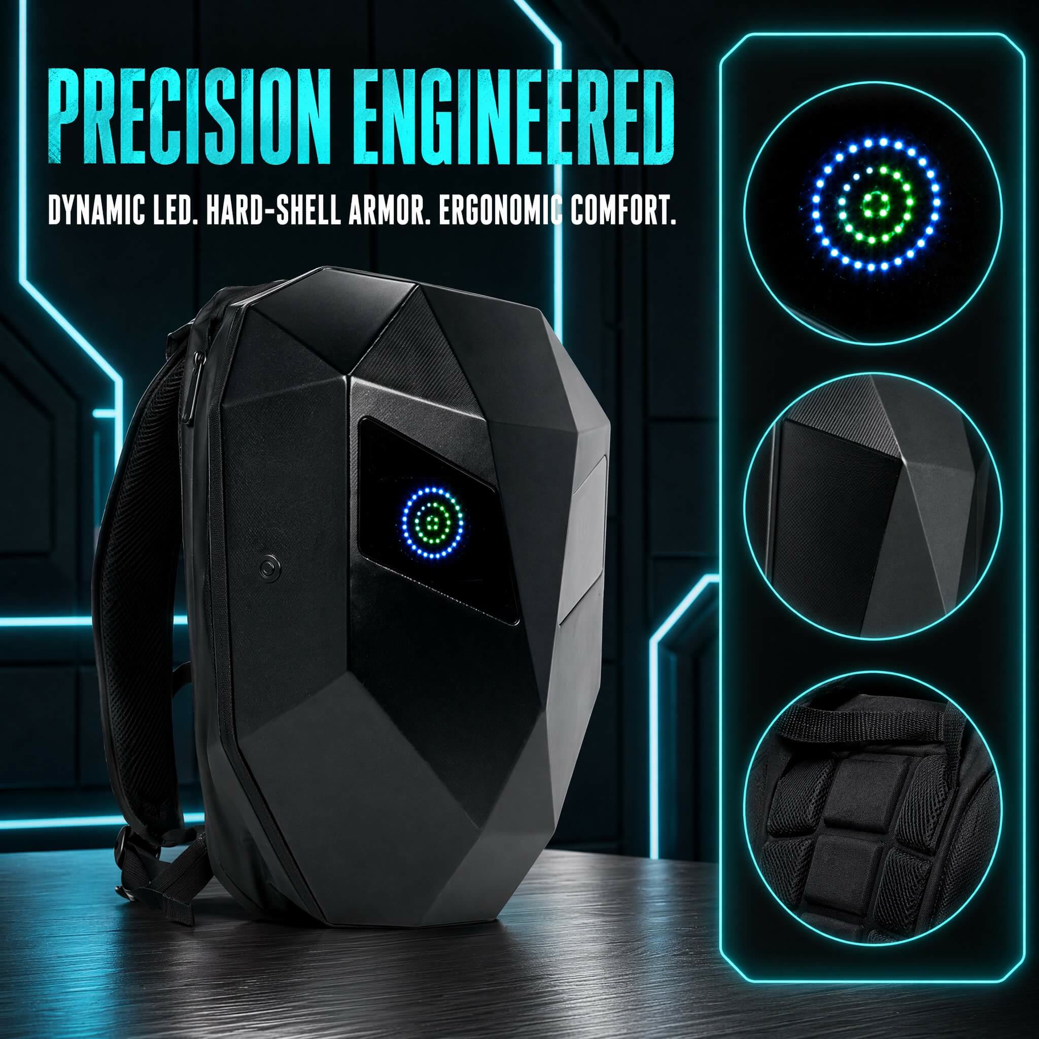 Zolture Stealth Matte Black Knight LED Backpack - image 7