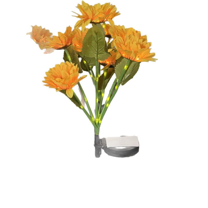 Zolture Solar Sunflower Light Sculpture 3 Head Ambient Outdoor Lighting Installation for Garden Patio Landscape Design - image 2