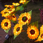 Zolture Solar Sunflower Light Sculpture 3 Head Ambient Outdoor Lighting Installation for Garden Patio Landscape Design - image 5