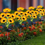 Zolture Solar Sunflower Light Sculpture 3 Head Ambient Outdoor Lighting Installation for Garden Patio Landscape Design - image 6