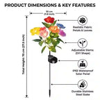 Zolture Solar Sunflower Light Sculpture 3 Head Ambient Outdoor Lighting Installation for Garden Patio Landscape Design - image 8