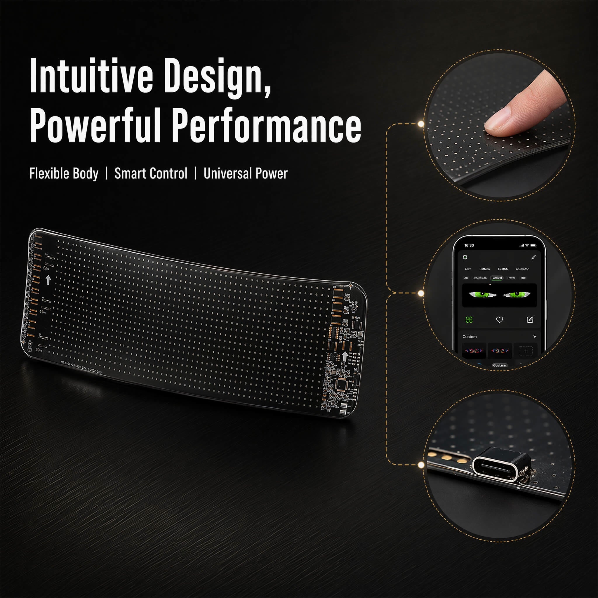 Zolture Flexible APP Controlled RGB Display Screen for Car - image 8