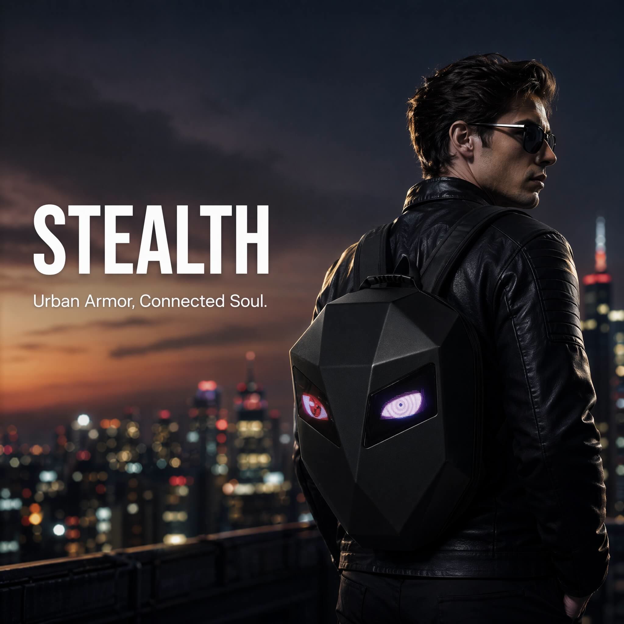 Zolture Stealth Matte Black Knight LED Backpack - image 10