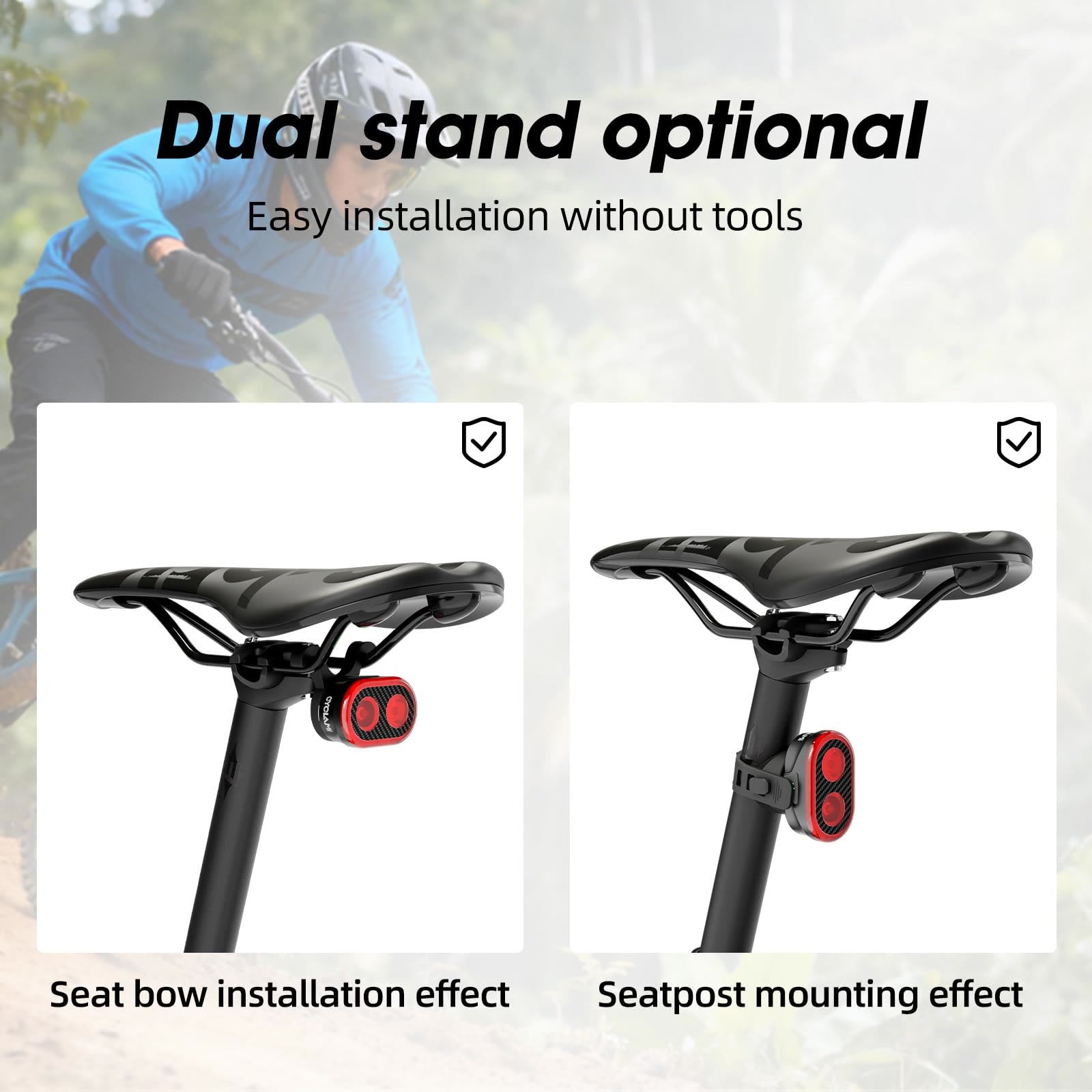 Zolture Smart Expression Bike Tail Light With Intelligent Brake Sensing & Auto Start-stop Cycling Safety Display - image 5