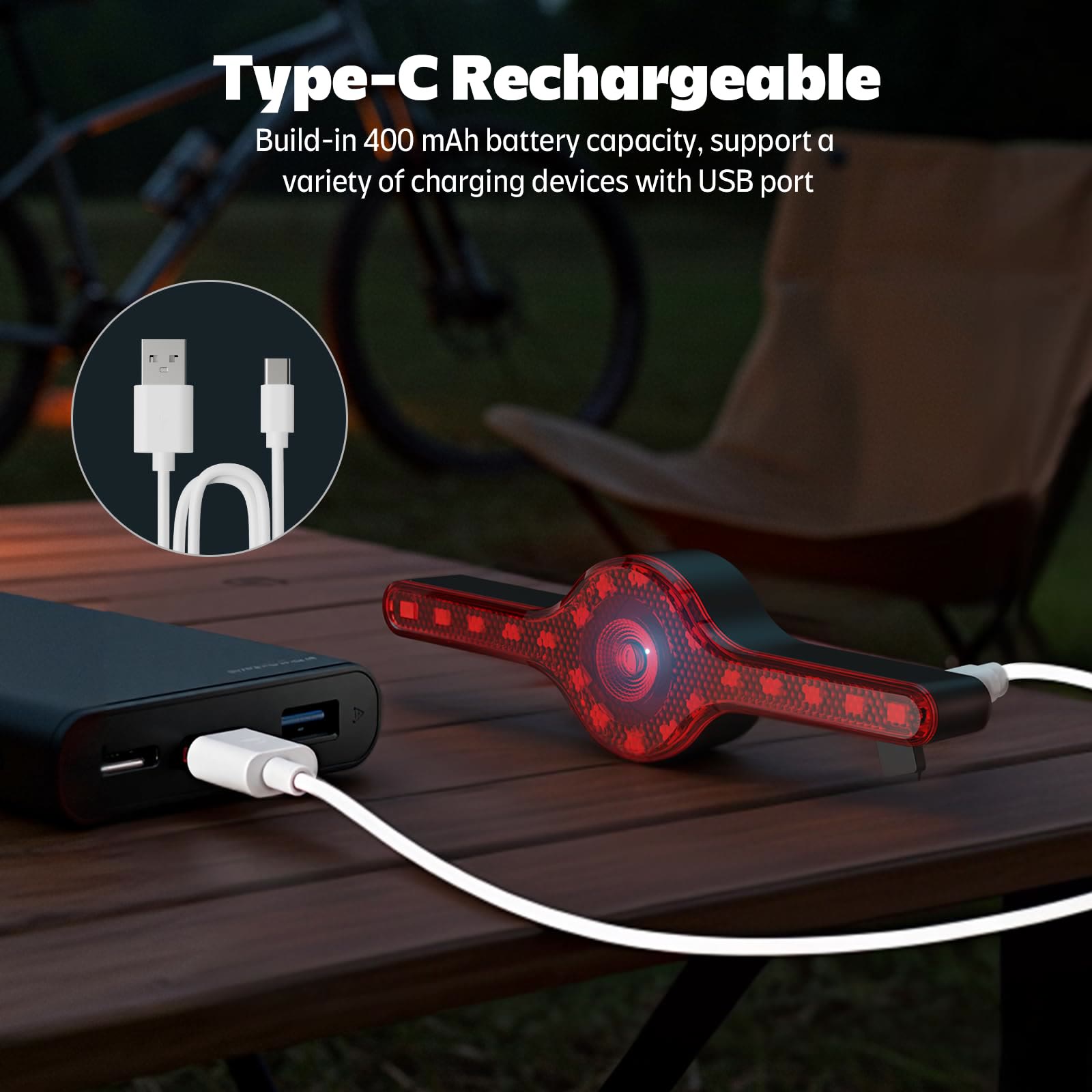 Zolture Ultra-Bright Smart Bike Tail Light - 300-Lumen 21-LED Rear Display with Wireless Remote & Turn Signals - image 3
