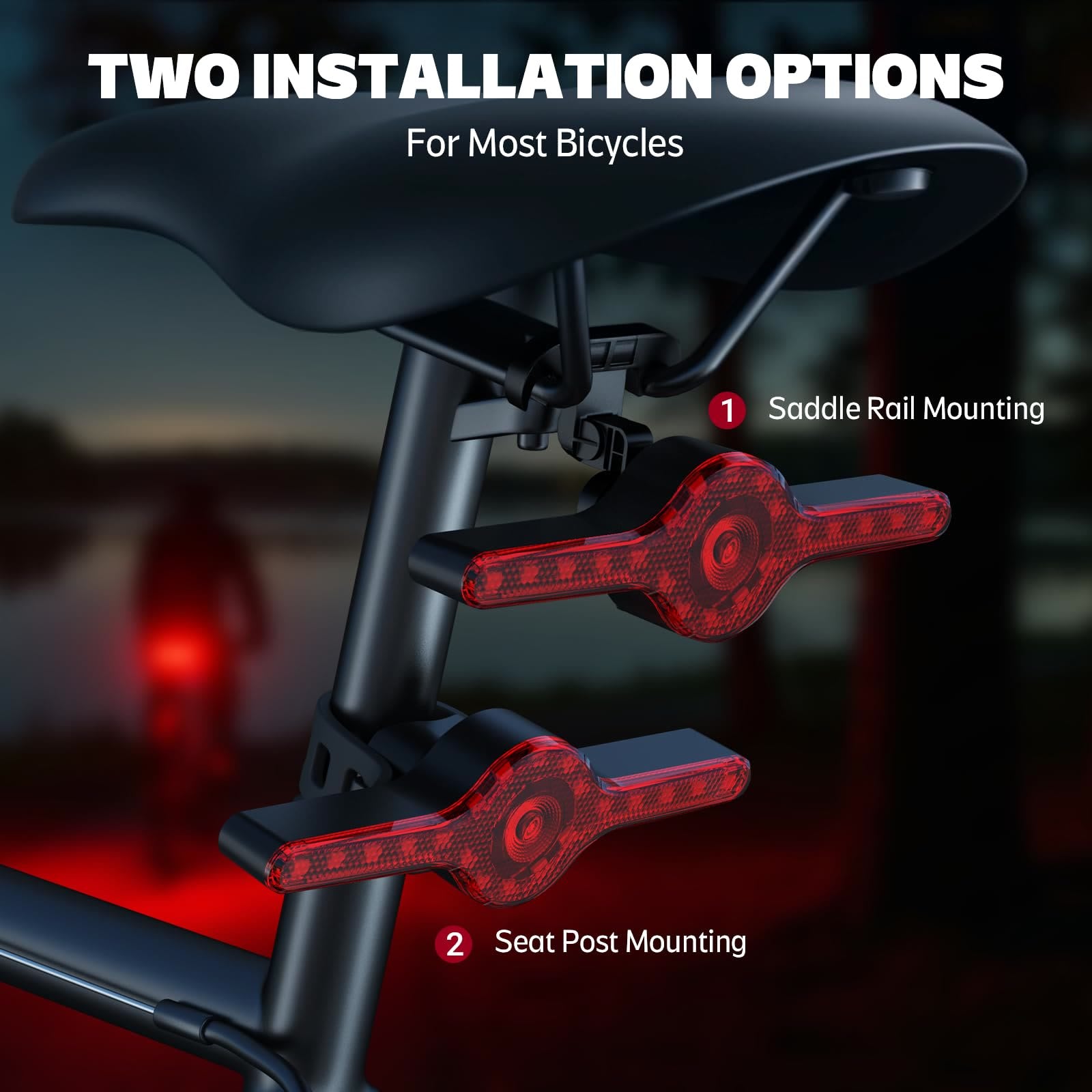Zolture Ultra-Bright Smart Bike Tail Light - 300-Lumen 21-LED Rear Display with Wireless Remote & Turn Signals - image 2