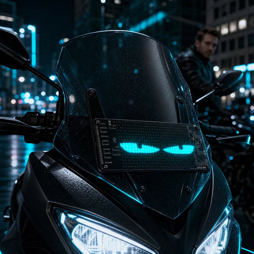 Zolture MotoEyes Smart Devil Eyes LED Display for Motorcycle Helmet & Windshield - image 1