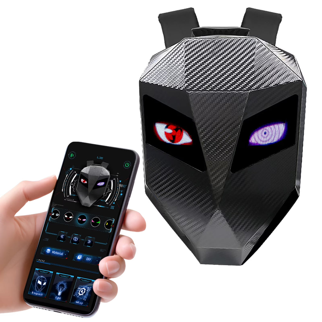 Zolture Carbon Fiber Texture Knight LED Backpack