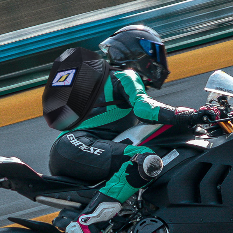 Zolture Carbon Fiber Texture Knight LED Backpack