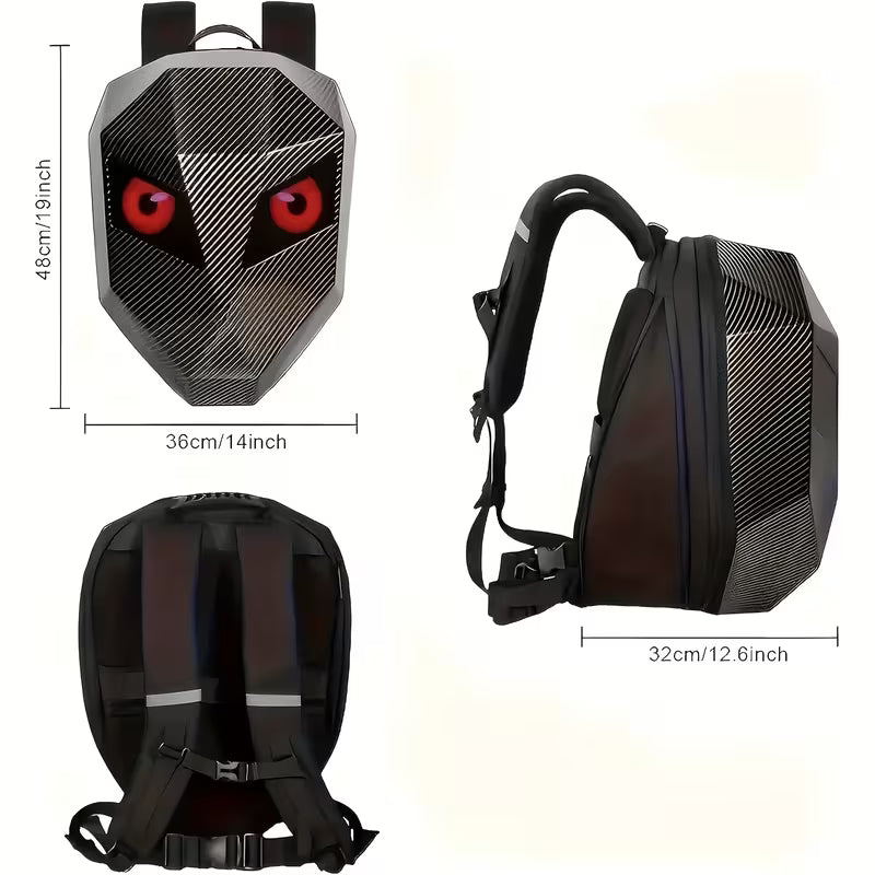 Zolture Carbon Fiber Texture Knight LED Backpack