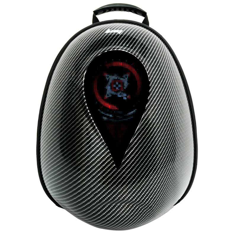 Zolture Ocean Heart Carbon Texture LED Backpack