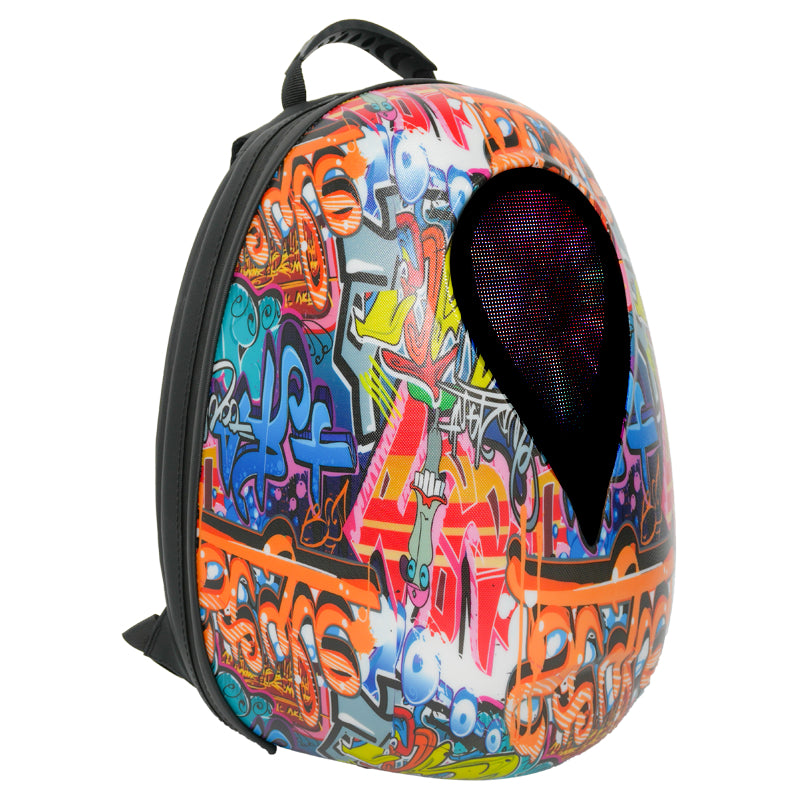 Zolture Ocean Heart Graffiti Art LED Backpack